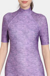 Zelocity Padded Swimsuit With Zipper - Chinese Violet — thumbnail 5